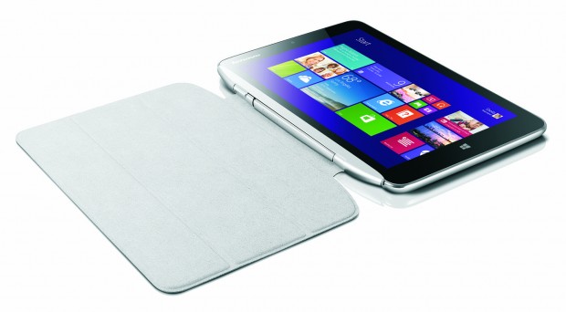 Das Cover dient gleichzeitig als Ständer und kann abgenommen werden. (Bild: Lenovo)